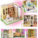 Dream Villa Study Room - Casuta din lemn cu mobilier (puzzle 3D)